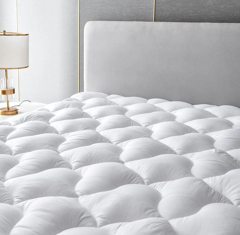 500gsm Polyester Fiber Filled Mattress Topper factory