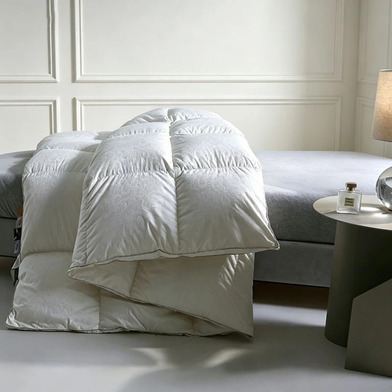 Cotton Jacquard Goose Down Comforter Quilt factory