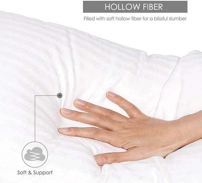Cotton Jacquard Goose Down Pillow factory